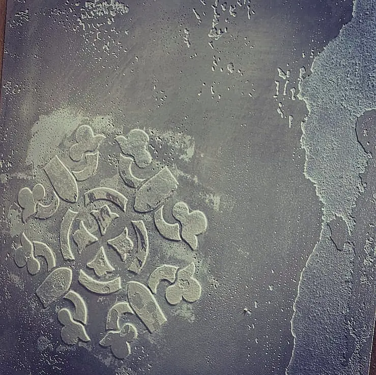 Ornament in Spachteltechnik